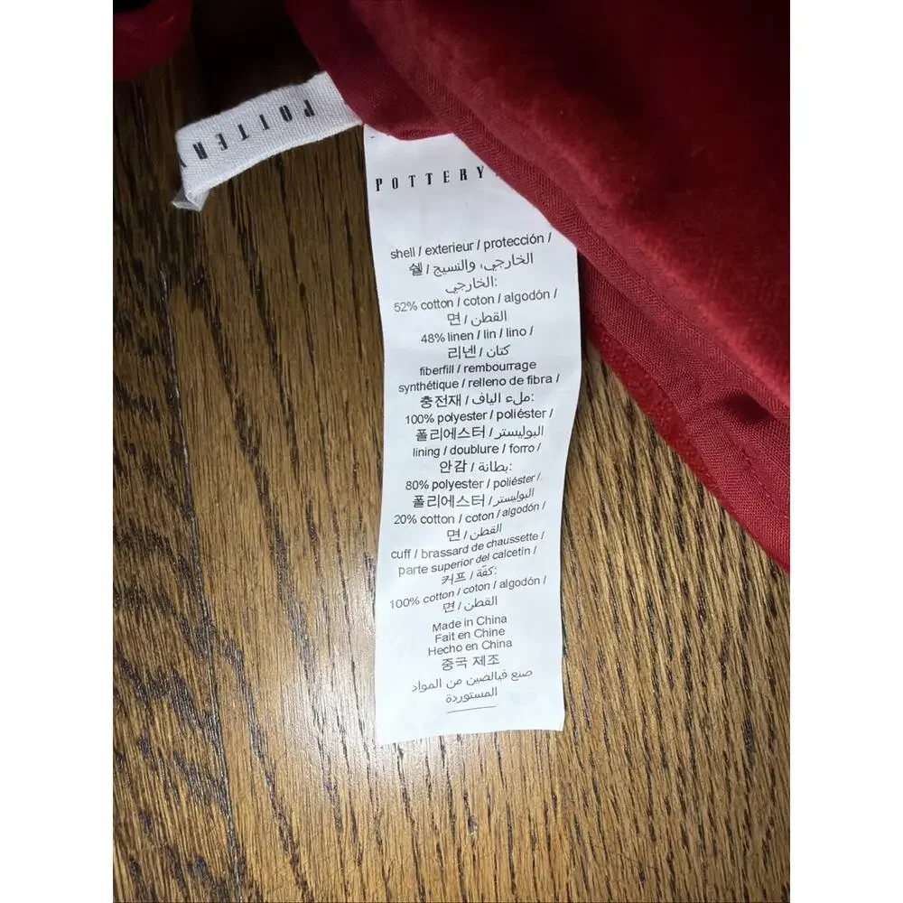 Pottery Barn Tartan Plaid Velvet Christmas Stocking